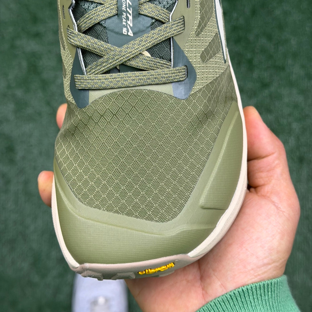 Altra Lone Peak 7 Olive Green Beige Zero Drop Breathable Trail Running Sneakers