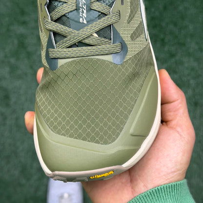 Altra Lone Peak 7 Olive Green Beige Zero Drop Breathable Trail Running Sneakers