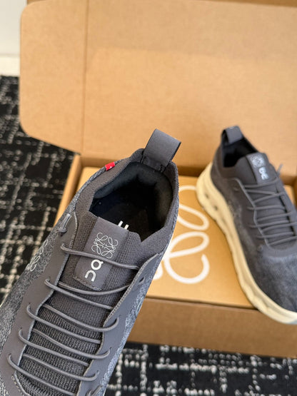 LOEWE x On Cloudtilt Heather Gray Knit Casual Jogging Sneakers