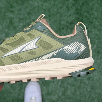 Altra Lone Peak 7 Olive Green Beige Zero Drop Breathable Trail Running Sneakers