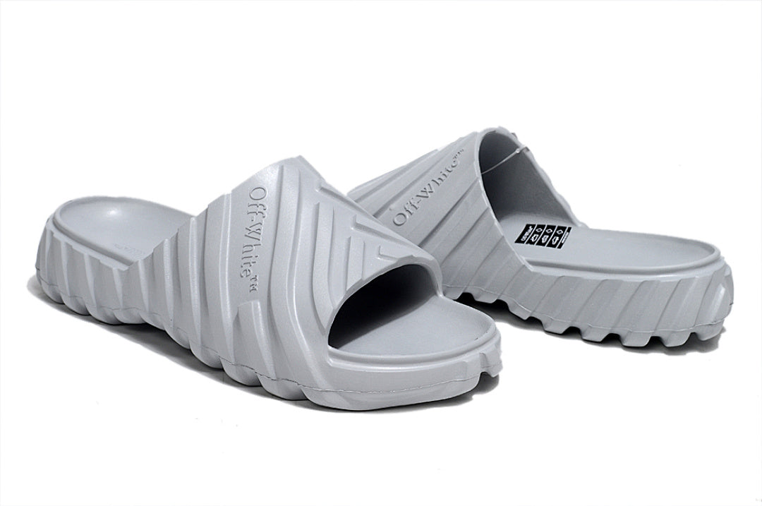 Off-White Tread Slides Grey