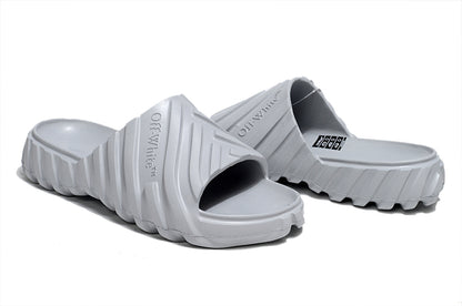 Off-White Tread Slides Grey
