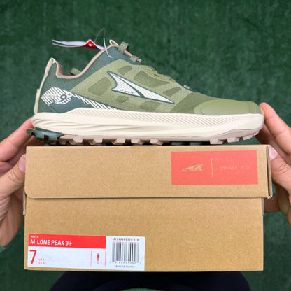 Altra Lone Peak 7 Olive Green Beige Zero Drop Breathable Trail Running Sneakers