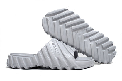 Off-White Tread Slides Grey