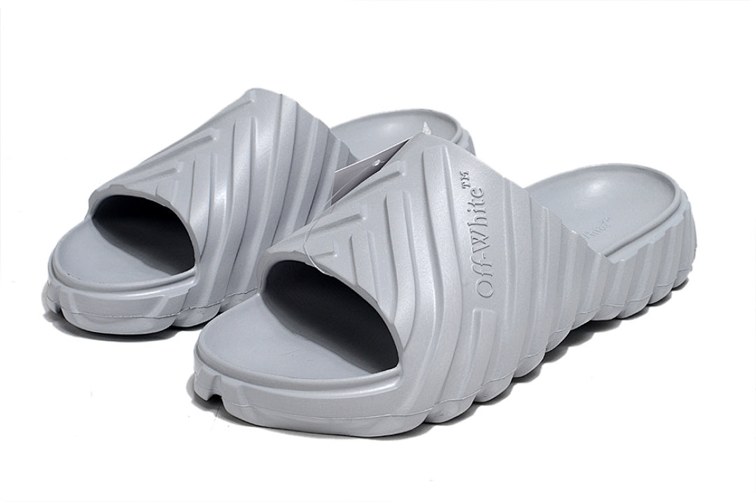 Off-White Tread Slides Grey