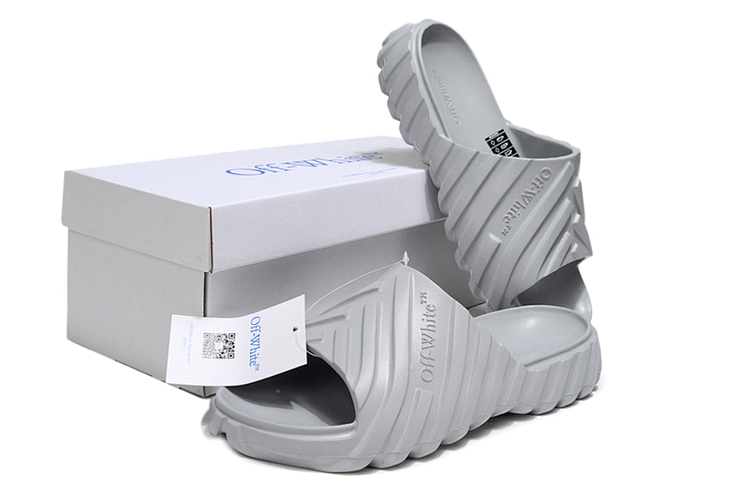 Off-White Tread Slides Grey
