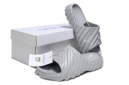 Off-White Tread Slides Grey