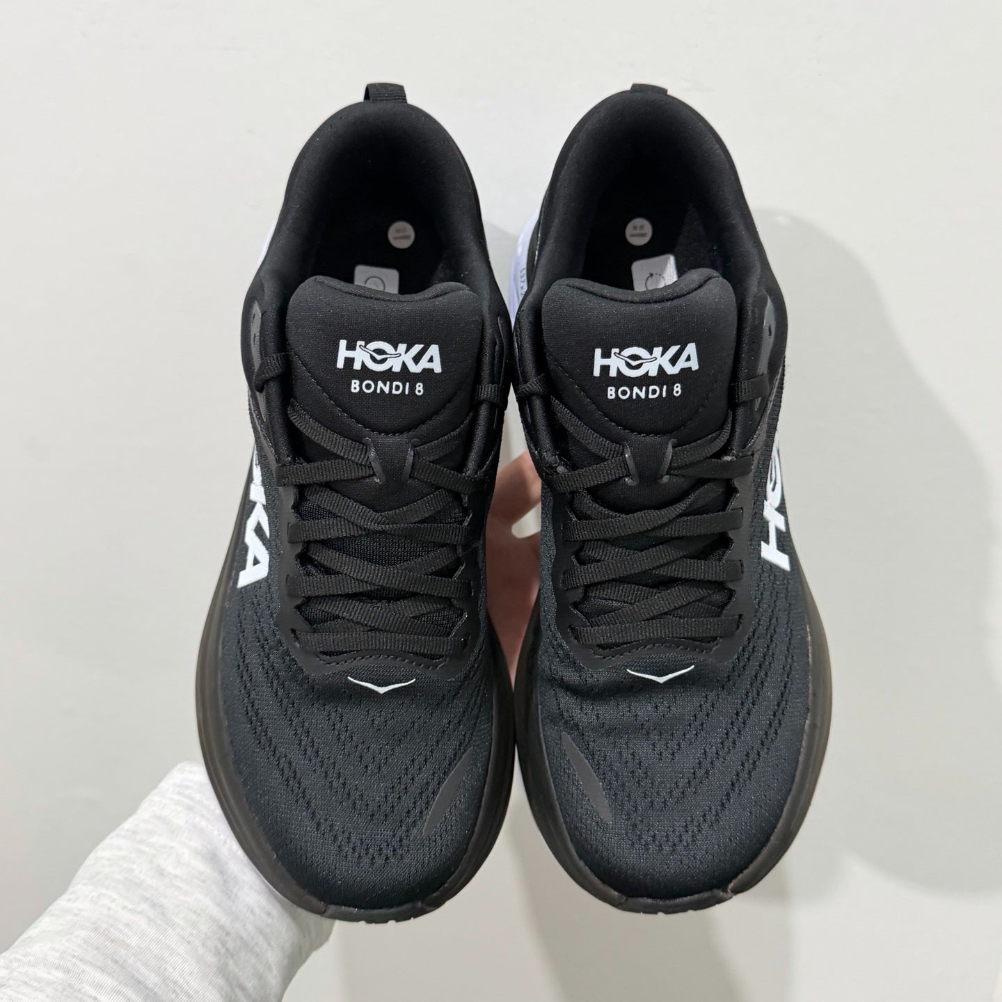HOKA Bondi 8 Black White Athletic Shoes
