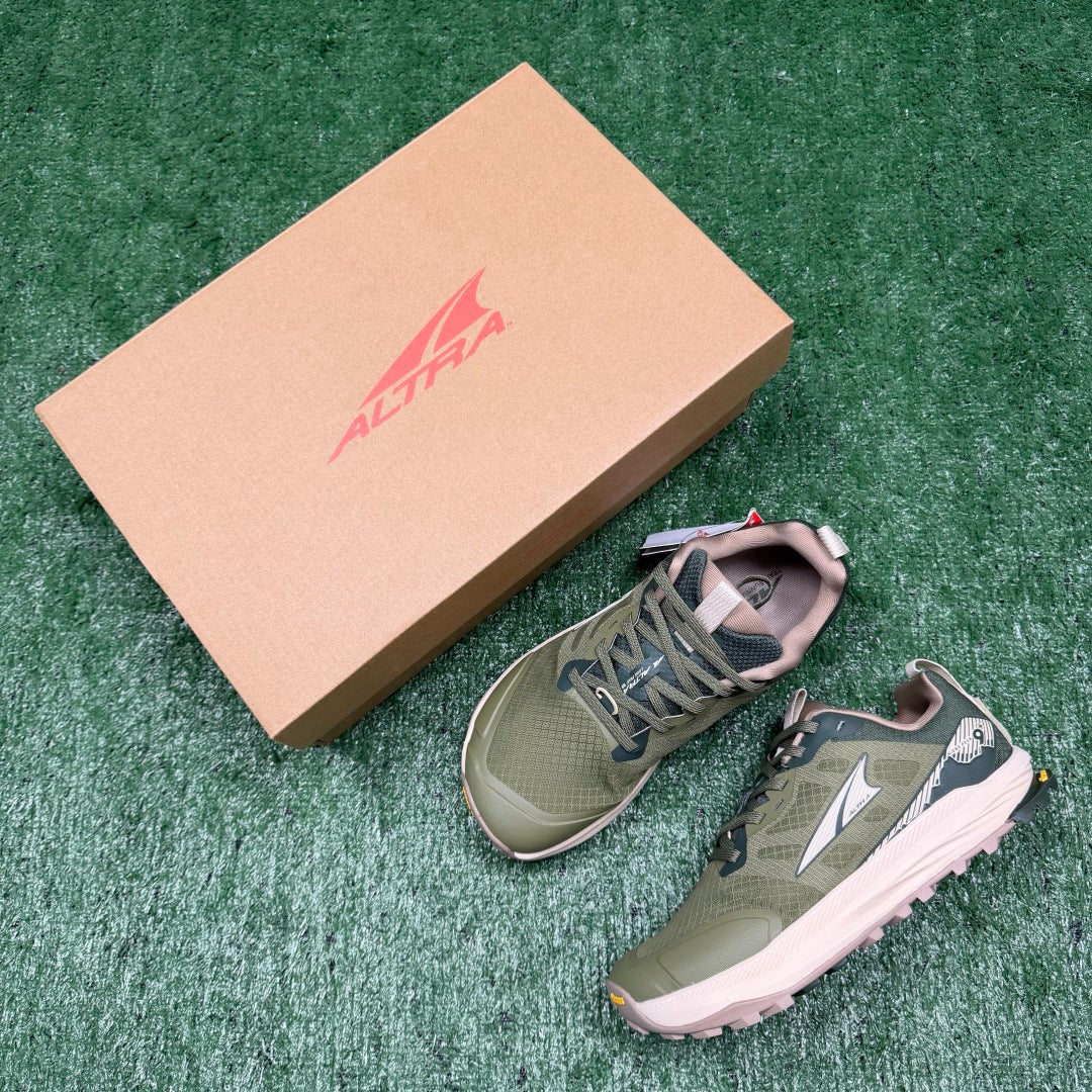 Altra Lone Peak 7 Olive Green Beige Zero Drop Breathable Trail Running Sneakers