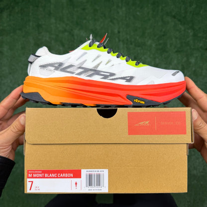 Altra Mont Blanc White Orange Gradient Men Women Lightweight Trail Shoes