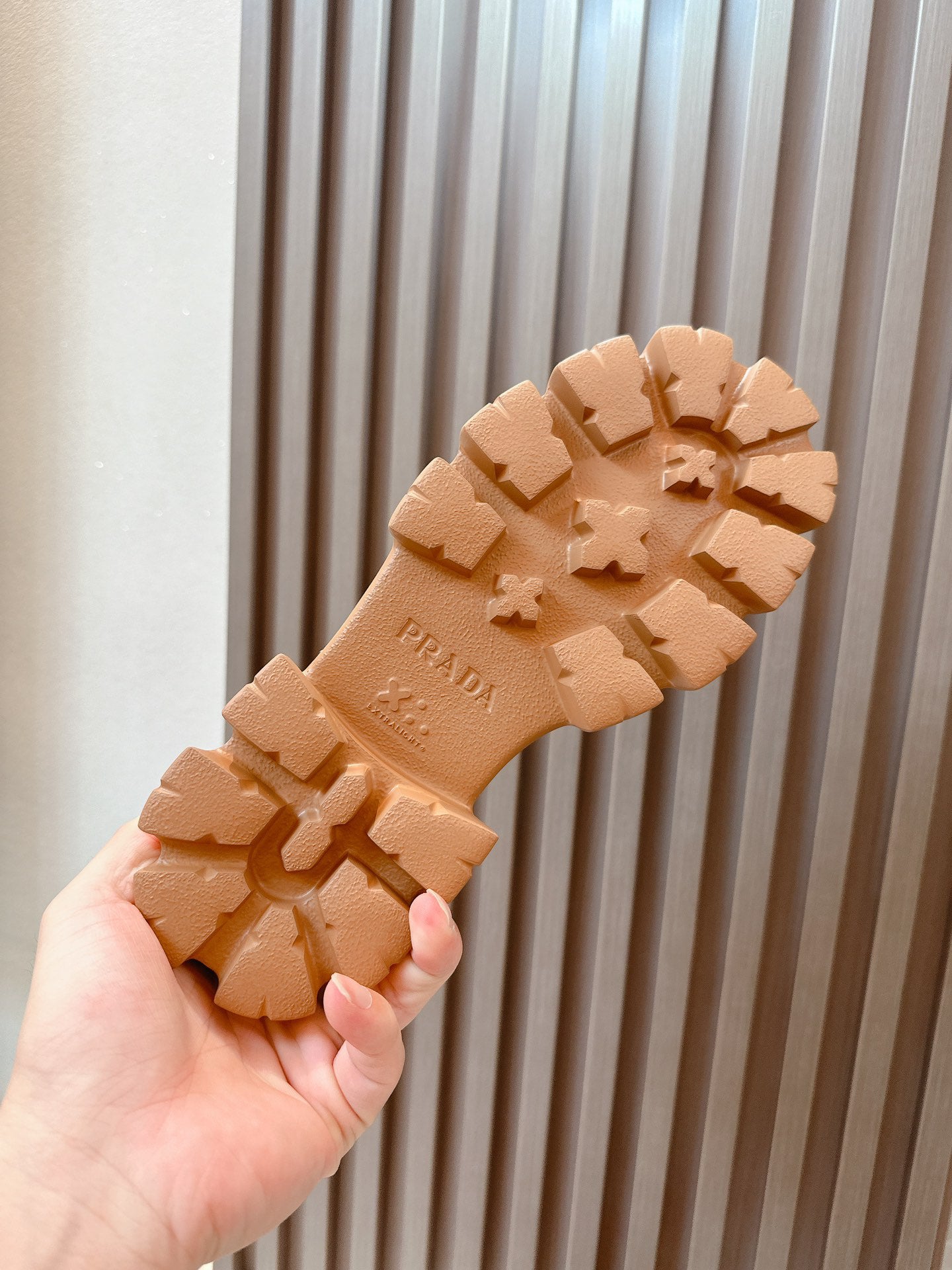 Women Camel Brown Platform Roman Sandals Triangle Metal Logo Ankle Buckle Fisherman Sandal