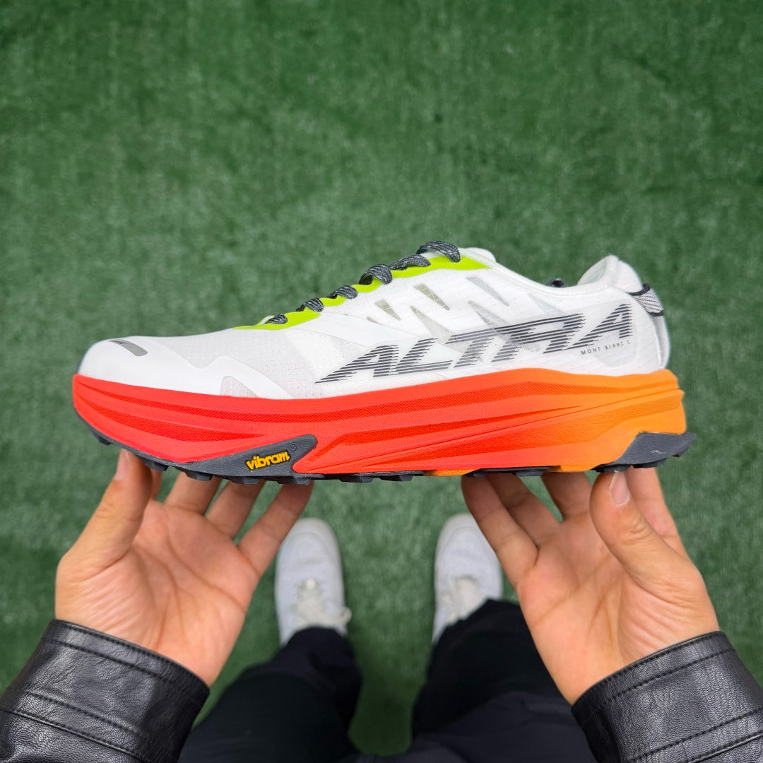 Altra Mont Blanc White Orange Gradient Men Women Lightweight Trail Shoes