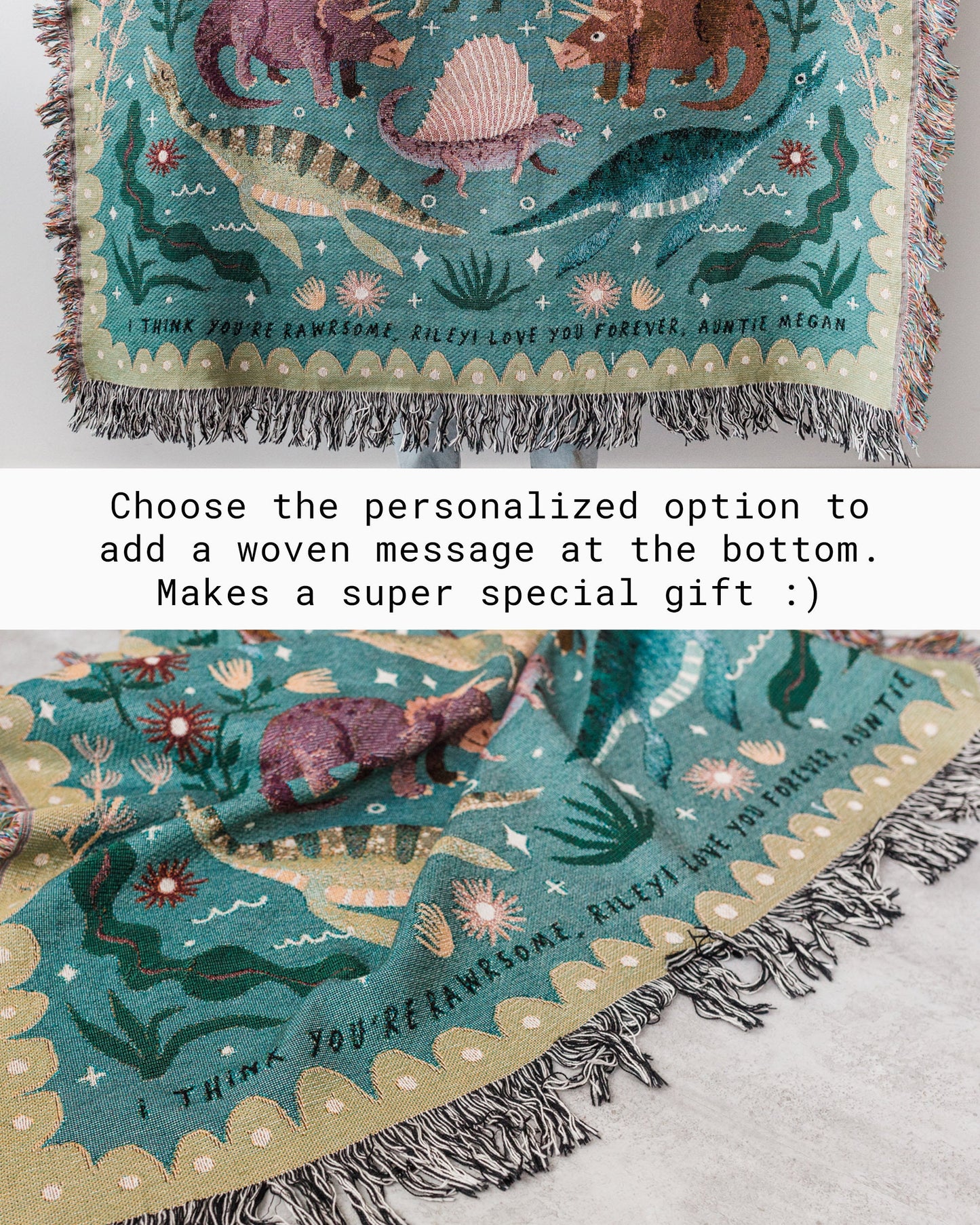 Moon & Sun Blanket: Gift for Her, Whimsical Personalized Baby Present, Black Yellow Celestial, Maximalist Unique Woven, Kids Teen Bedroom