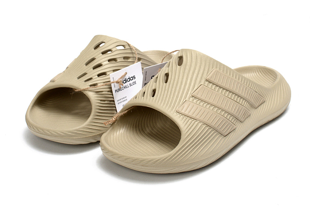Adidas Purechill Beige Open-Toe Recovery Slides IF6767