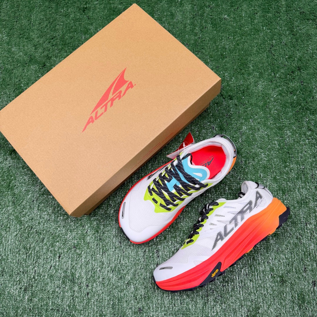 Altra Mont Blanc White Orange Gradient Men Women Lightweight Trail Shoes