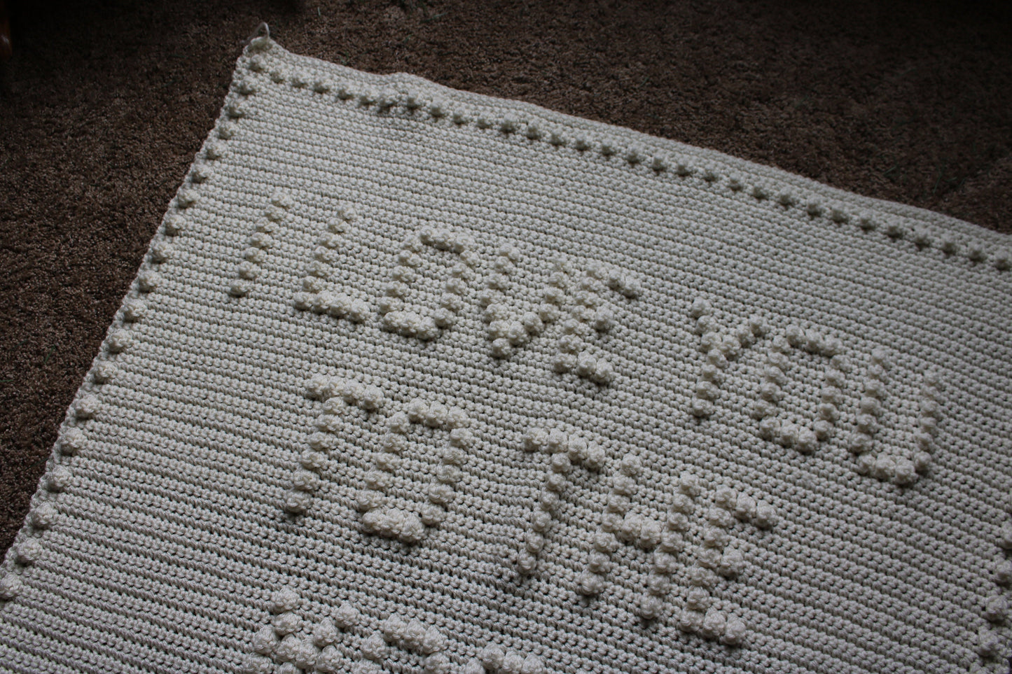 Crochet Baby Blanket: "I Love You to The Moon" Afghan