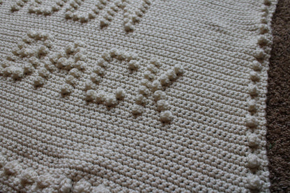 Crochet Baby Blanket: "I Love You to The Moon" Afghan