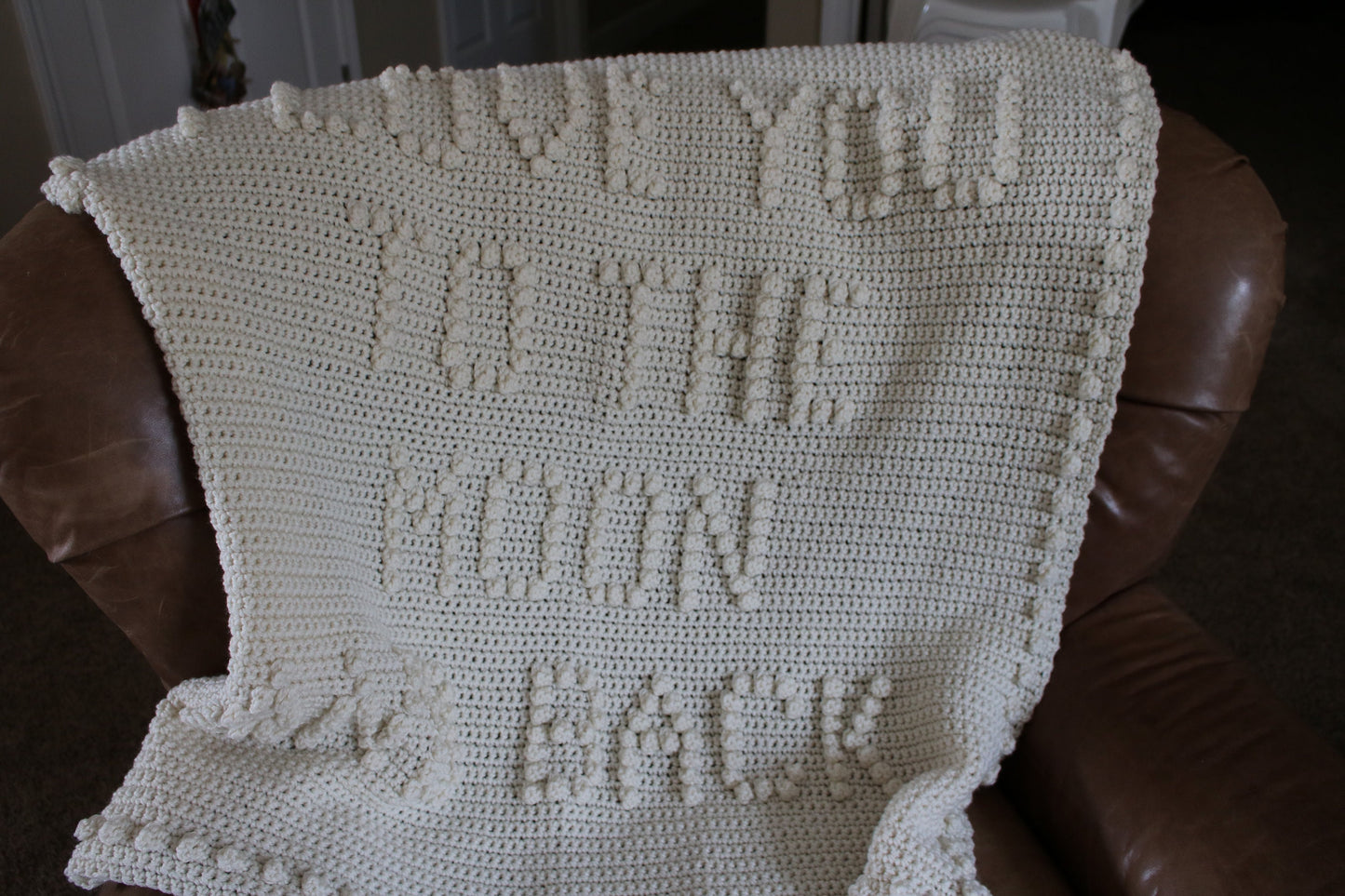 Crochet Baby Blanket: "I Love You to The Moon" Afghan