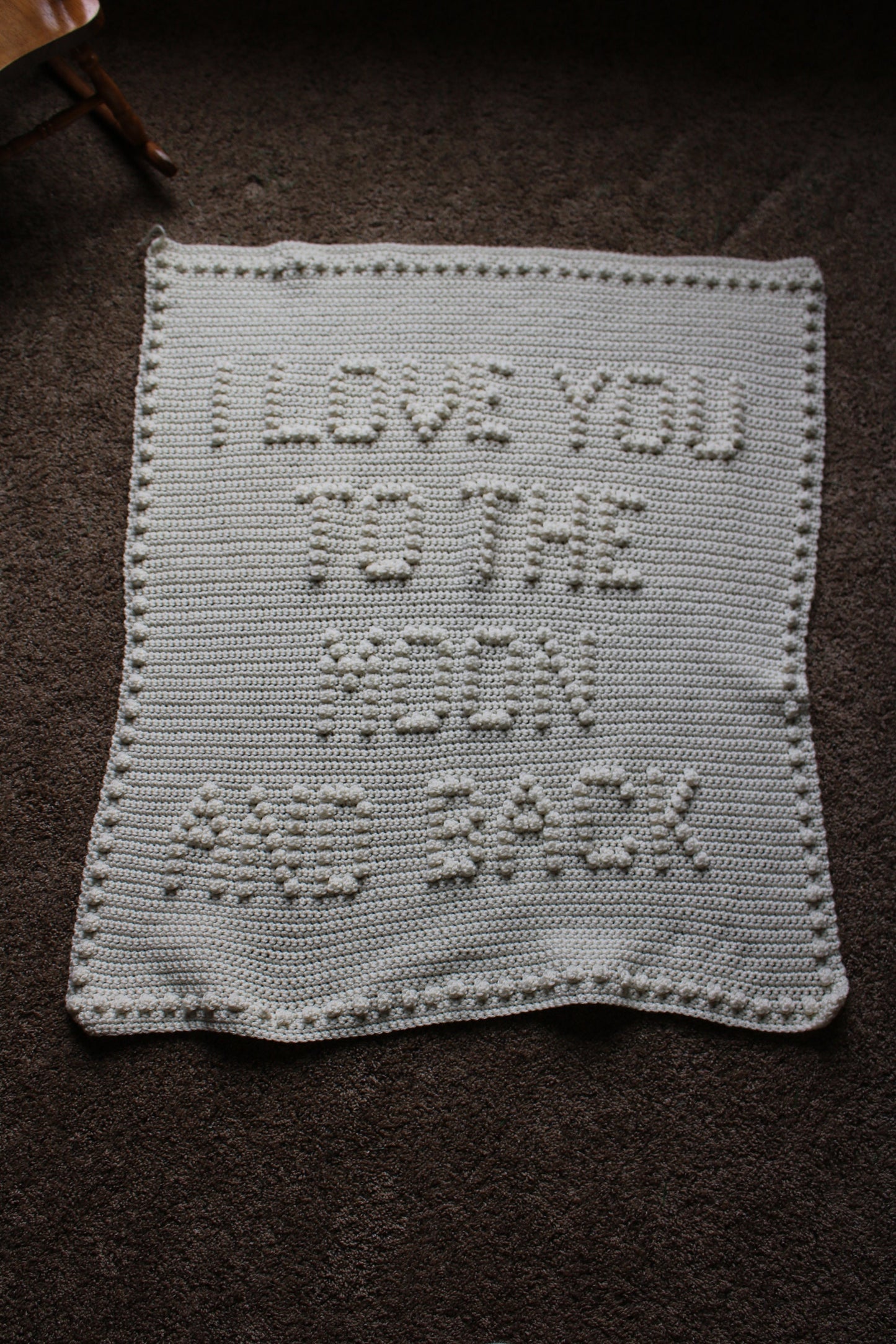 Crochet Baby Blanket: "I Love You to The Moon" Afghan