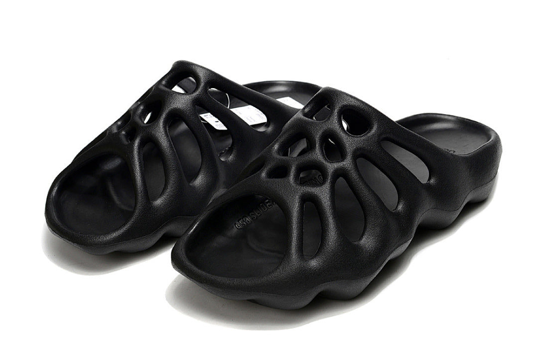 Adidas Yeezy 450 Slide "Onyx" Black Slip-On Sandals HQ5989