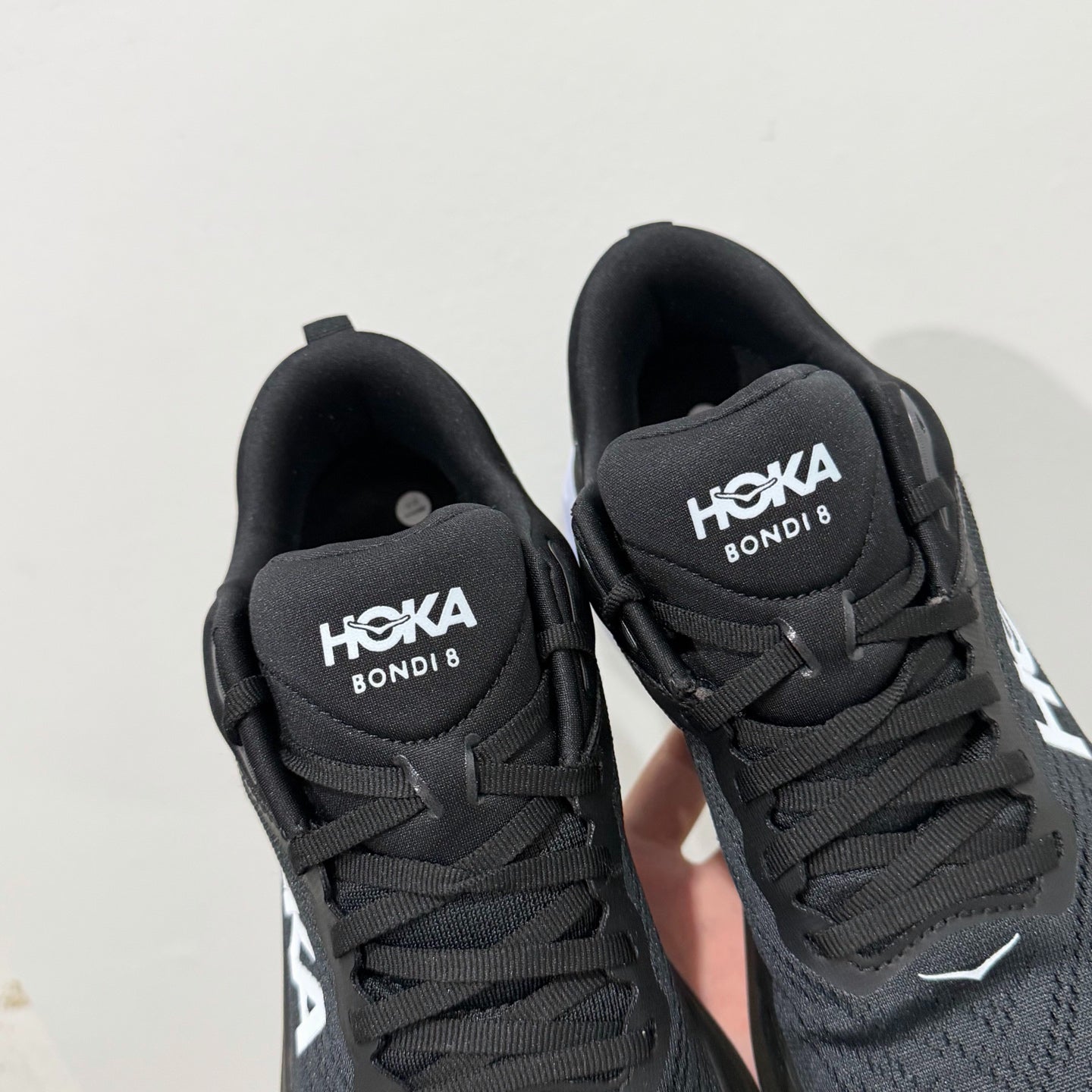 HOKA Bondi 8 Black White Athletic Shoes