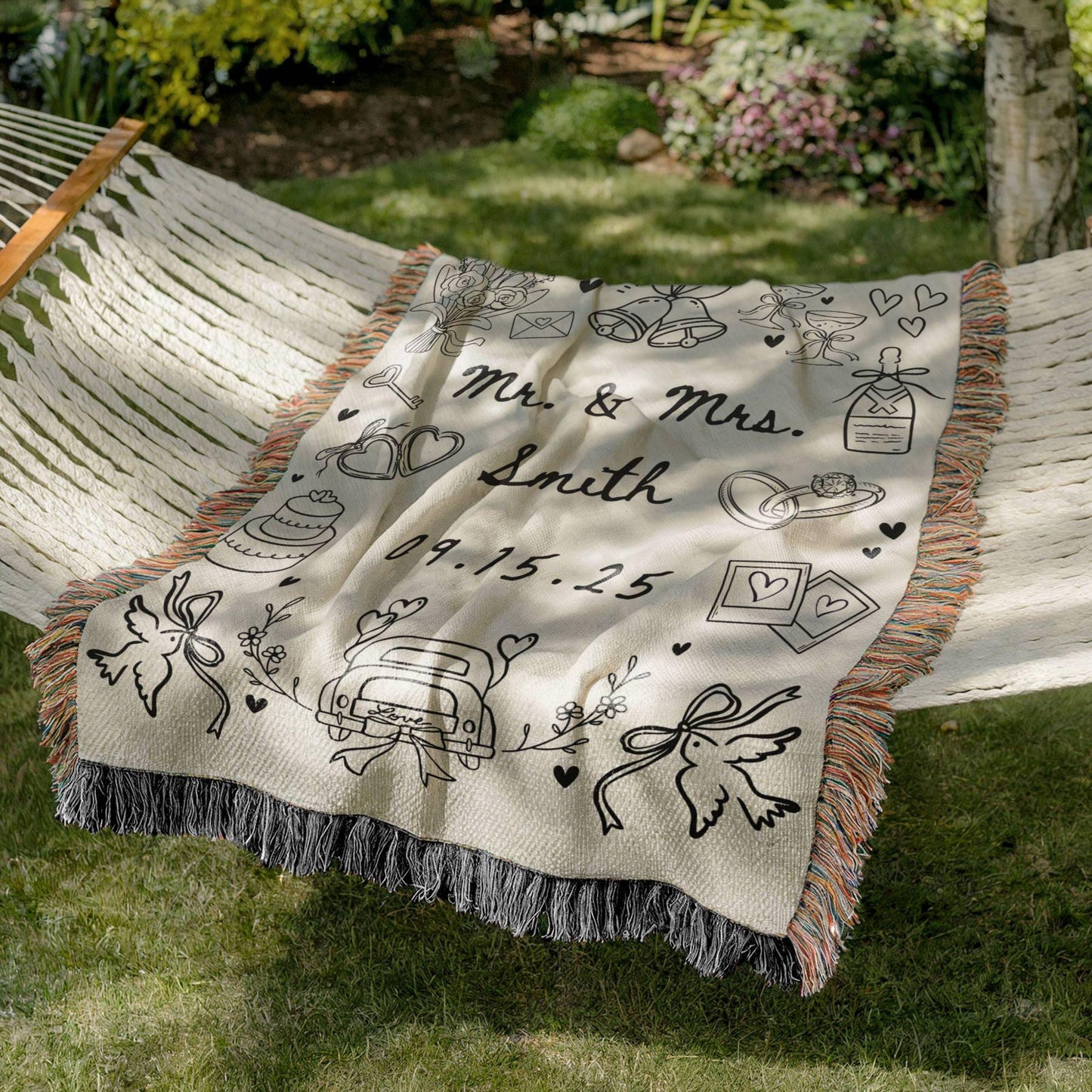 Custom Wedding Blanket Gift, Personalized Wedding Anniversary Throw Blanket Gift, Custom Wedding couples gift, custom Bridal Shower gift