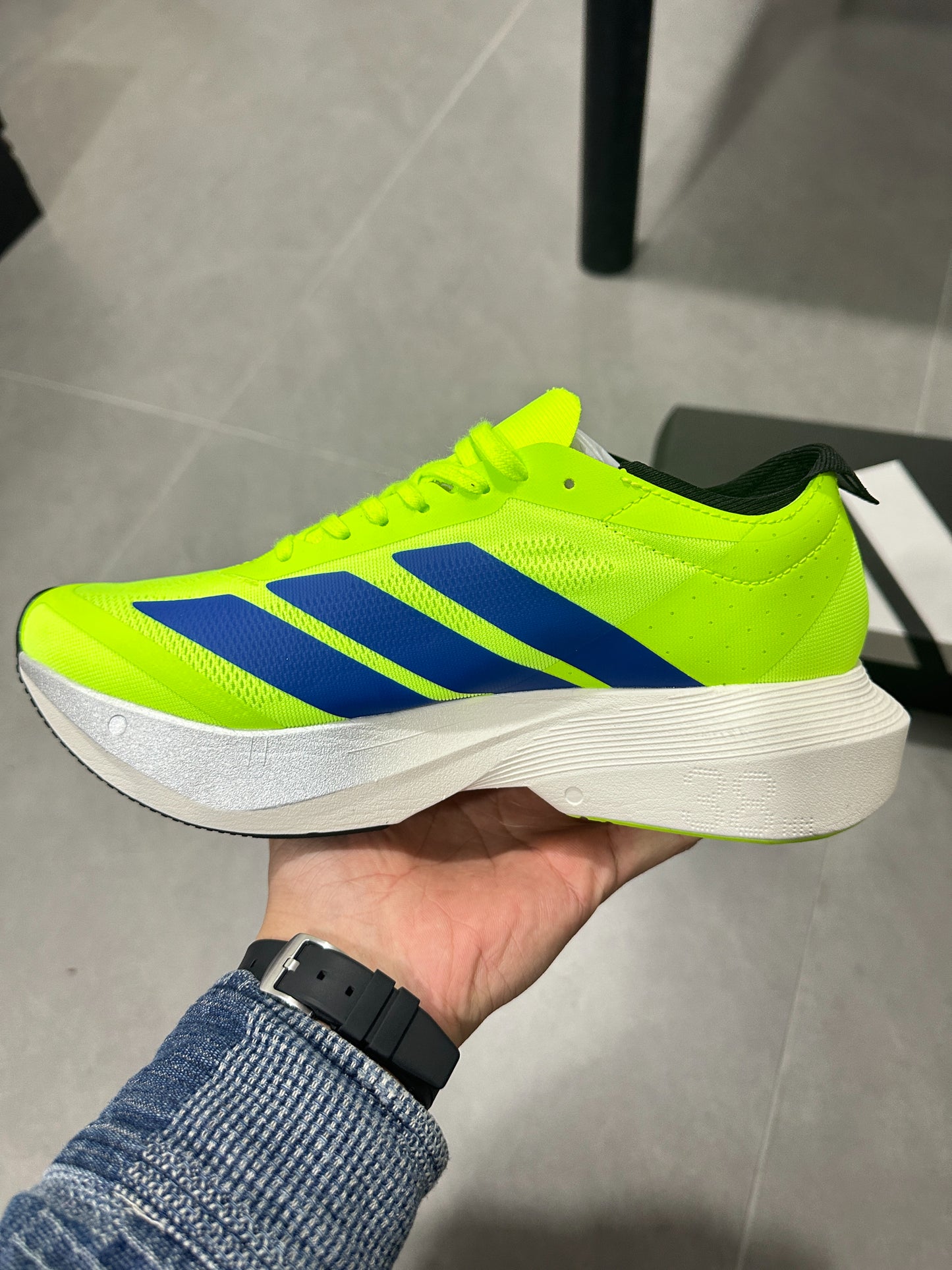 Adidas Adizero Pro (Solar Lime / Royal Blue colorway)