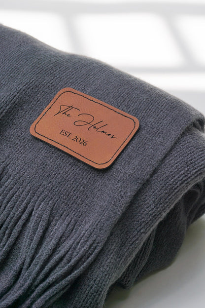 Custom Blanket Family Name Couch Blanket Boho Personalized Monogram Throw Blanket Newlywed Couple Gift 1st Anniversary Gift New Home Owner