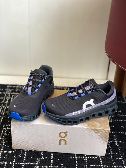 Cloudmonster Black Purple Blue Cushioned Running Shoes Unisex Monster Chunky Sole Athletic Trainers