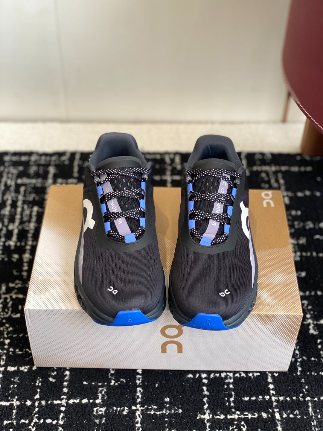 Cloudmonster Black Purple Blue Cushioned Running Shoes Unisex Monster Chunky Sole Athletic Trainers
