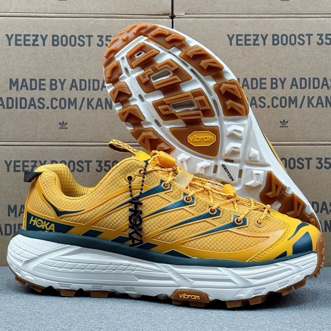 Hoka Mafate Three2 Yellow | Dark blue