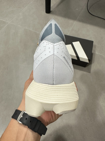 Adidas ADIZERO DRIVE RC (Cloud White / Silver Metallic / Blue Turquoise colorway)