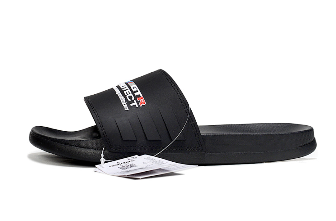Adidas x BMW M GT3 Adilette Slides All Black Custom-Edition