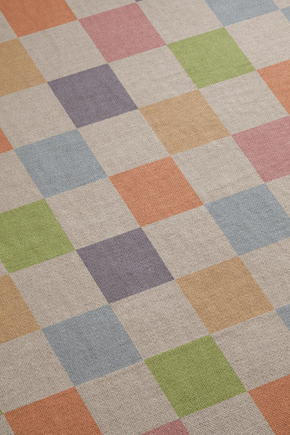 Cotton Woven Blanket, Rainbow Checkered, Modern Bed Throw, Retro Cozy Sofa Blanket, Boho Nursery Decor, Baby Shower Gift
