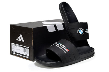 Adidas x BMW M GT3 Adilette Slides All Black Custom-Edition