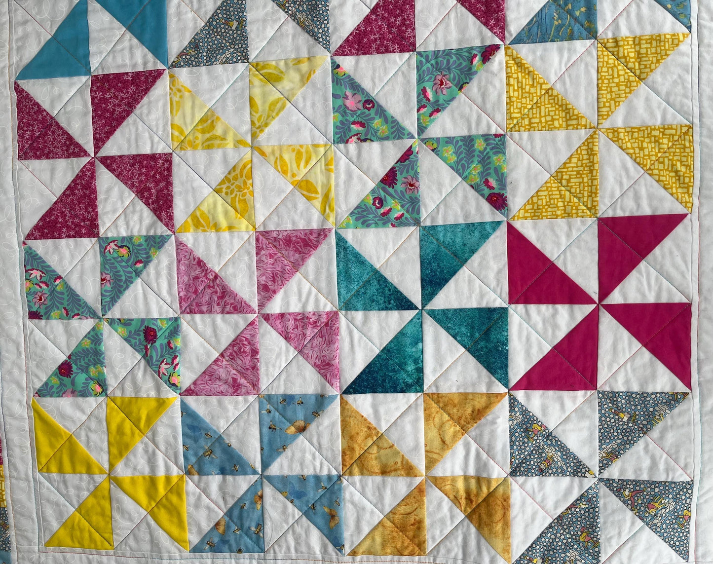 Baby quilt, handmade, wall hanging