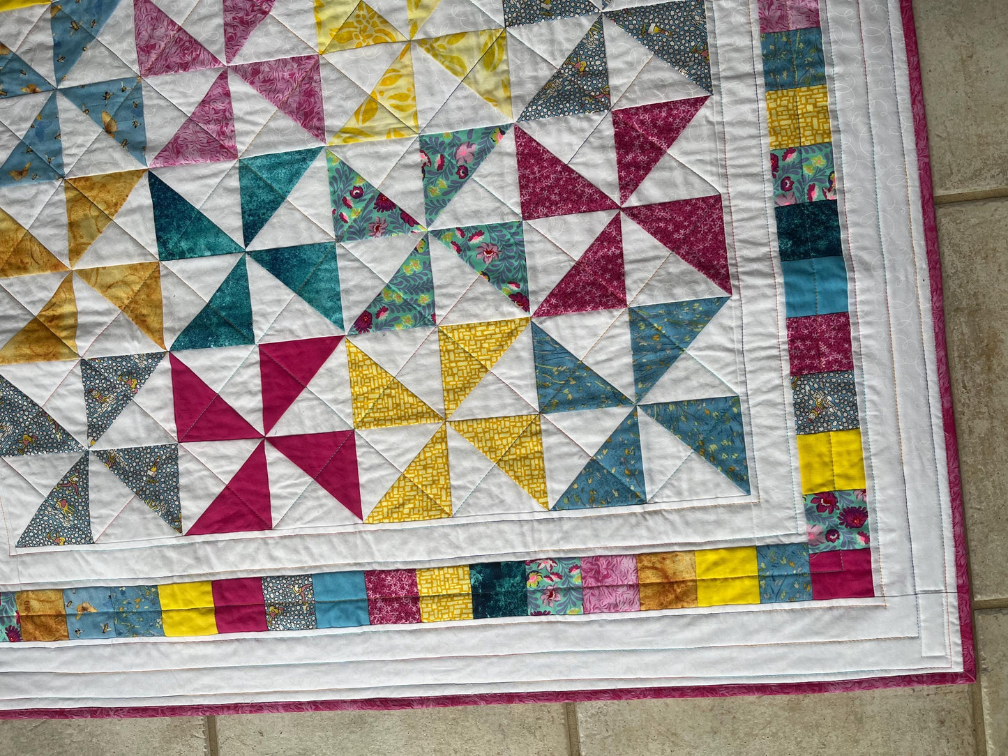 Baby quilt, handmade, wall hanging