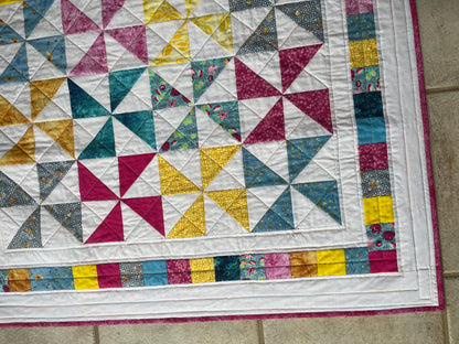 Baby quilt, handmade, wall hanging