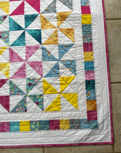 Baby quilt, handmade, wall hanging