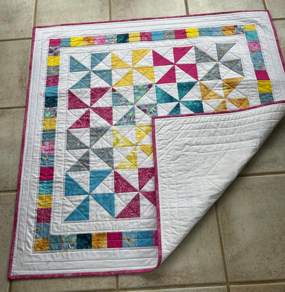 Baby quilt, handmade, wall hanging