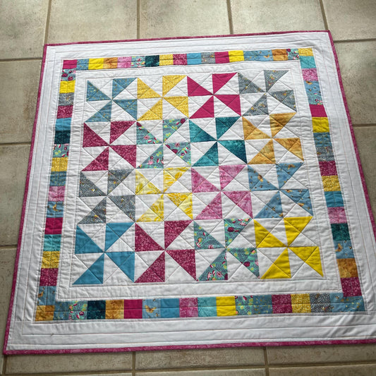 Baby quilt, handmade, wall hanging
