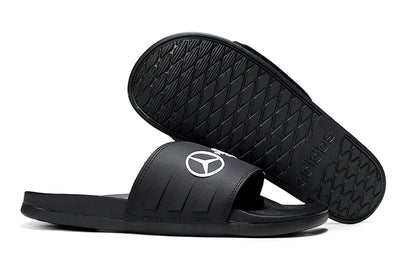 Adidas x Mercedes AMG Petronas F1 Adilette Slides All Black Custom-Edition