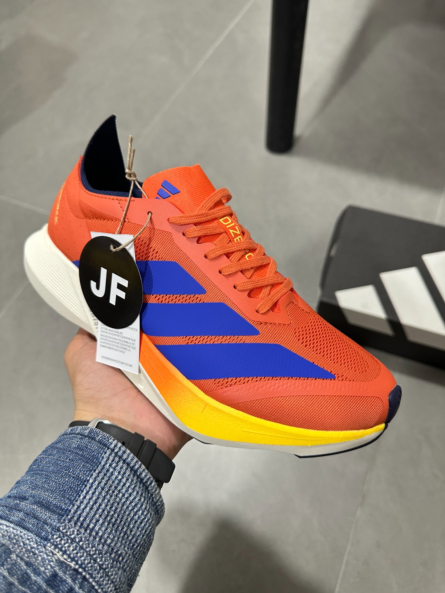 Adidas Duramo Speed (Impact Orange / Lucid Blue / Yellow Gradient colorway)