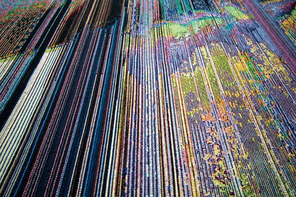 DCP_0212 - Jacquard Woven Throw Blanket by Glitch Textiles - Recycled Cotton - USA Made