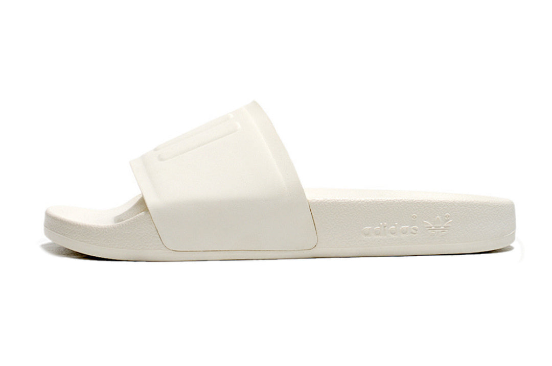 Adidas Originals Adilette Off-White Monochromatic 3-Stripes Slide Sandals IF5718