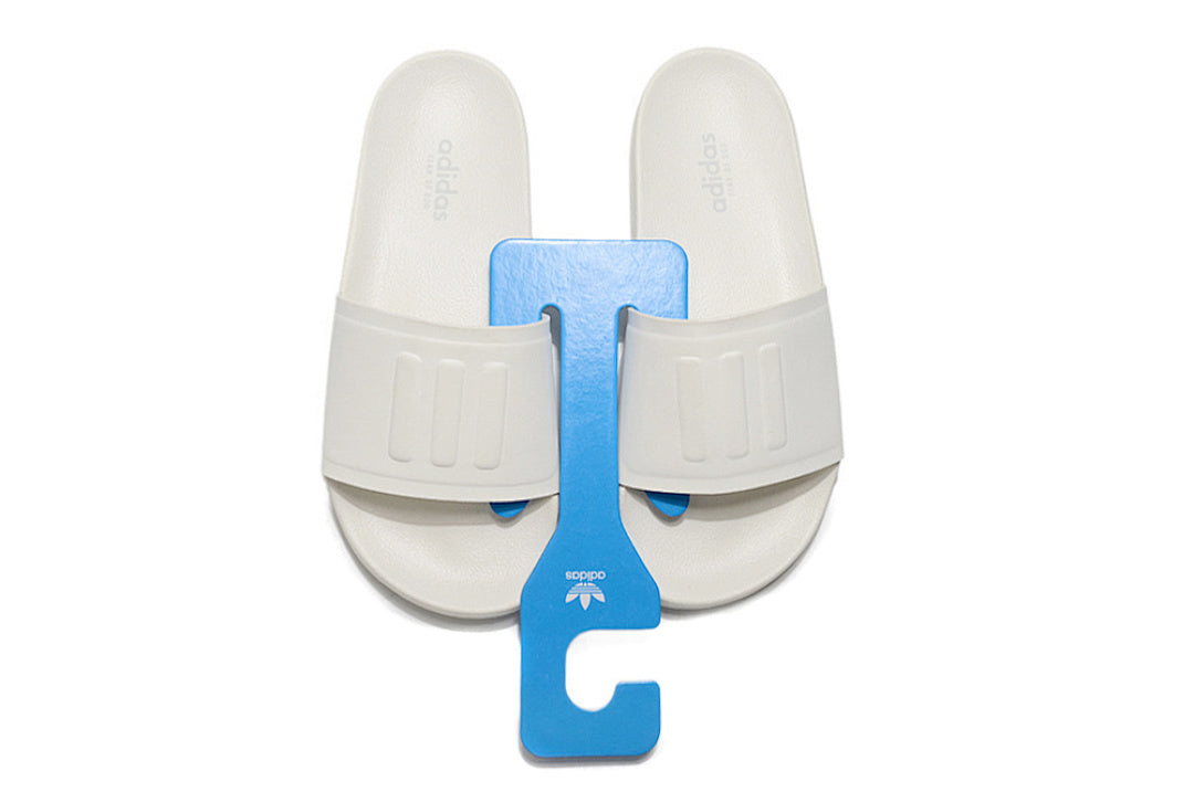 Adidas Originals Adilette Off-White Monochromatic 3-Stripes Slide Sandals IF5718