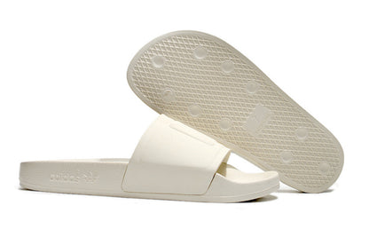Adidas Originals Adilette Off-White Monochromatic 3-Stripes Slide Sandals IF5718