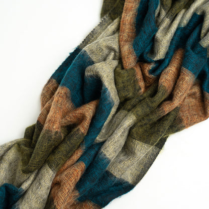 Extra Soft Throw Blanket/ Yak wool Blanket/ Lap Blanket/ Couch Blanket/ Handmade Luxury wool blanket/ BOHO / Machine Washable 46" x 90"