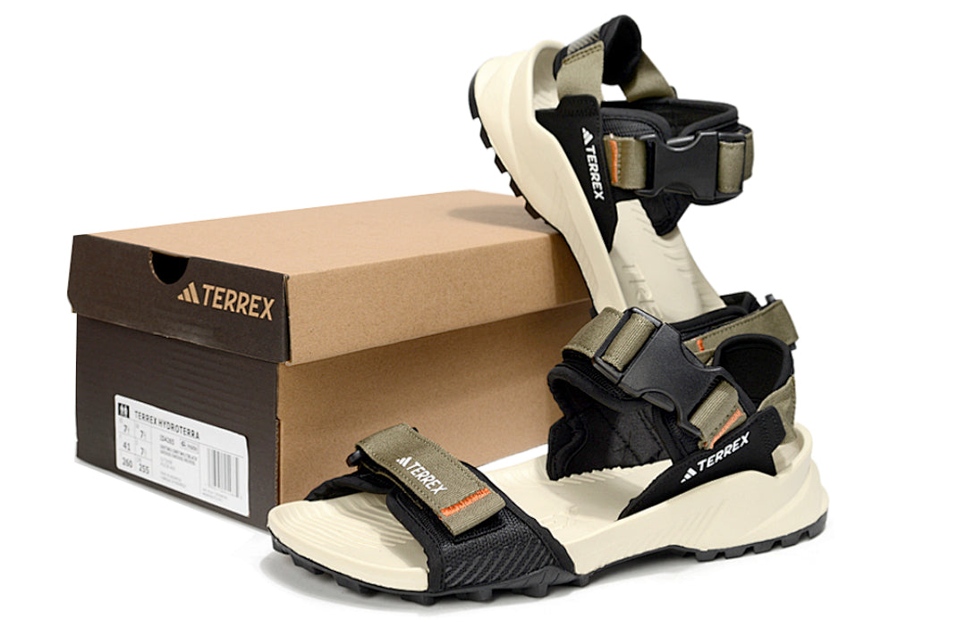 Adidas Terrex Hydroterra Sandals 'Olive Strata Core Black Wonder Beige JQ2236