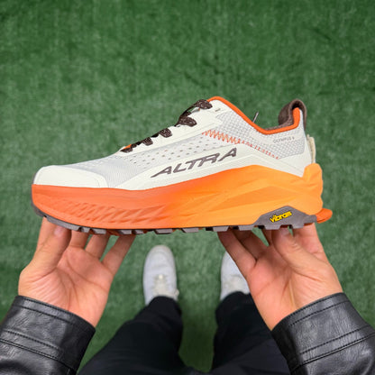 Altra Olympus 6 White Orange Brown Zero Drop Breathable Trail Running Sneakers